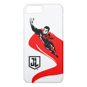 Justice League   Superman Flying Noir Pop Art iPhone 8 Plus/7 Plus Case