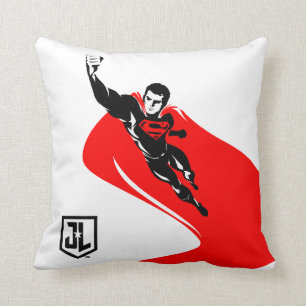 Justice League   Superman Flying Noir Pop Art Cushion