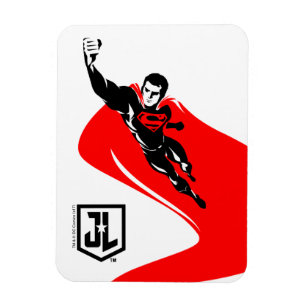 Justice League Superman Flying Noir Pop Art Magnet