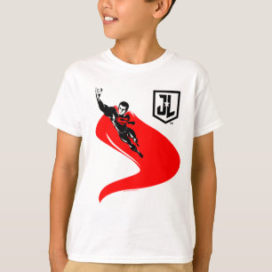Justice League   Superman Flying Noir Pop Art T-Shirt