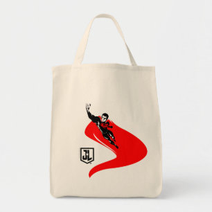 Justice League Superman Flying Noir Pop Art Tote Bag