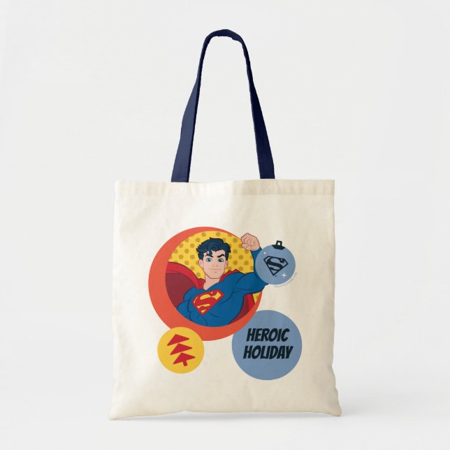 Justice League Superman Holiday Bauble Tote Bag (Front)