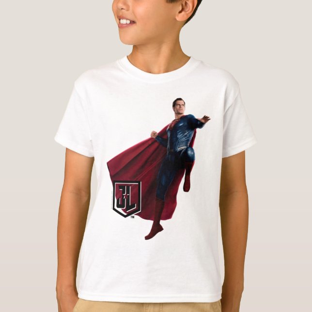 Justice League | Superman On Battlefield T-Shirt (Front)