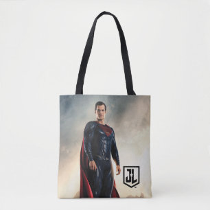 Justice League   Superman On Battlefield Tote Bag