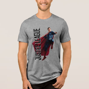 Justice League   Superman On Battlefield Tri-Blend Shirt
