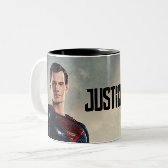 Justice League | Superman On Battlefield Two-Tone Coffee Mug (Front Left)