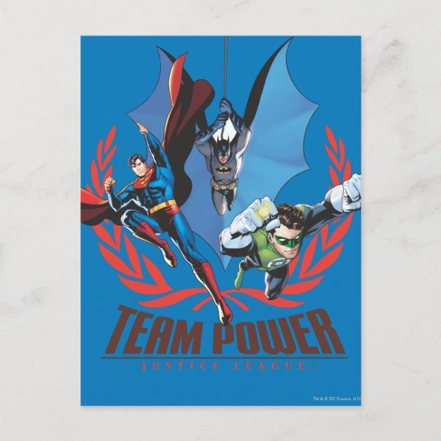 Justice League Team Power Postcard (Front)