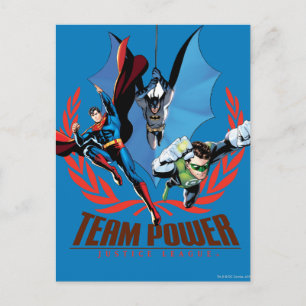 Justice League Team Power Postcard