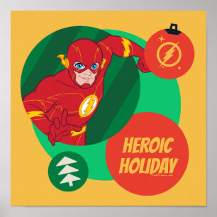 Justice League The Flash Holiday Bauble Poster