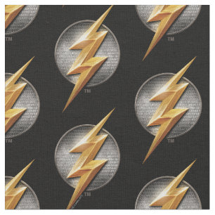 Justice League The Flash Metallic Bolt Symbol Fabric