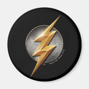 Justice League   The Flash Metallic Bolt Symbol Magnet