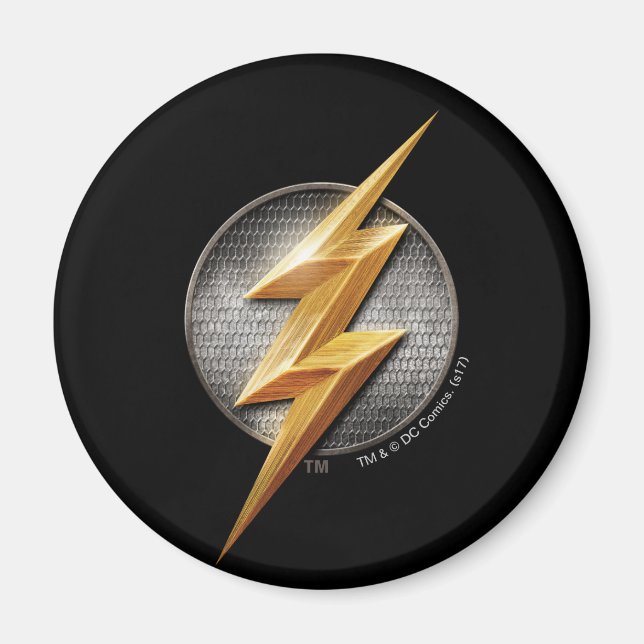 Justice League | The Flash Metallic Bolt Symbol Magnet (Front)