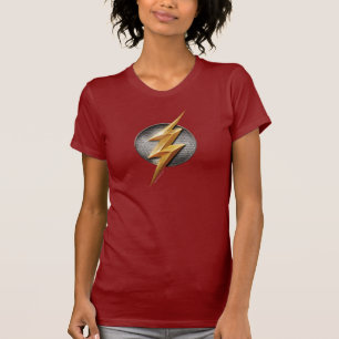 Justice League   The Flash Metallic Bolt Symbol T-Shirt