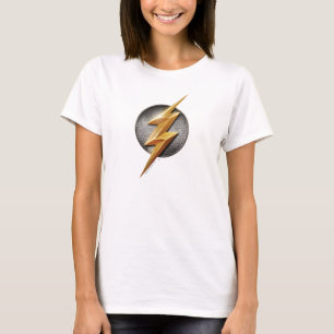 Justice League   The Flash Metallic Bolt Symbol T-Shirt