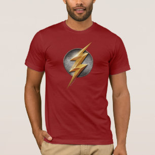 Justice League The Flash Metallic Bolt Symbol T-Shirt