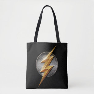 Justice League The Flash Metallic Bolt Symbol Tote Bag