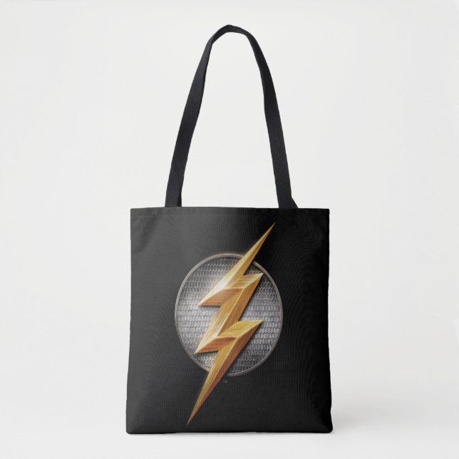 Justice League | The Flash Metallic Bolt Symbol Tote Bag (Front)