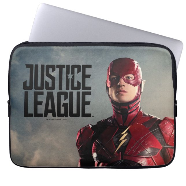 Justice League | The Flash On Battlefield Laptop Sleeve (Front)