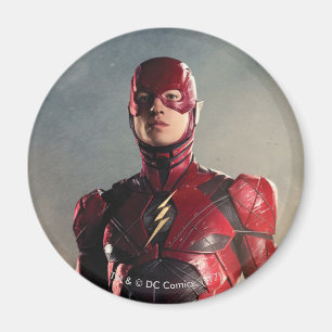 Justice League   The Flash On Battlefield Magnet