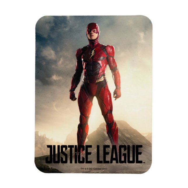 Justice League | The Flash On Battlefield Magnet (Vertical)