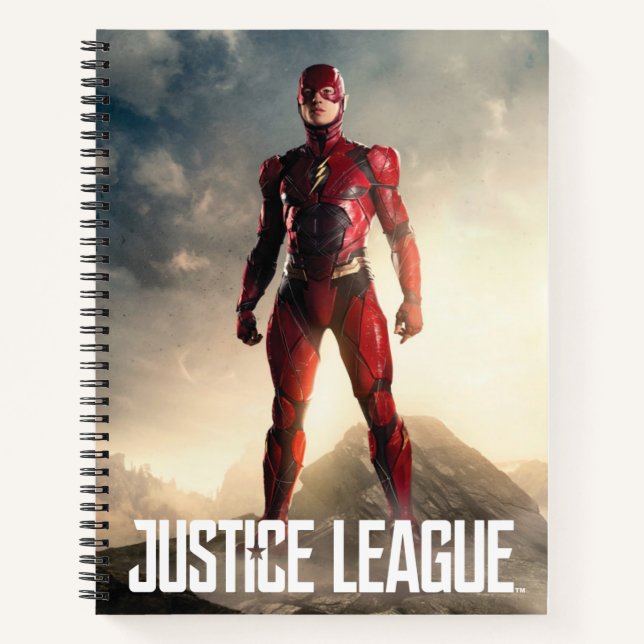 Justice League | The Flash On Battlefield Notebook (Front)