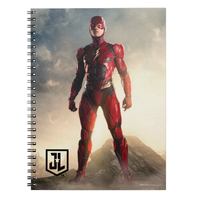 Justice League | The Flash On Battlefield Notebook (Front)