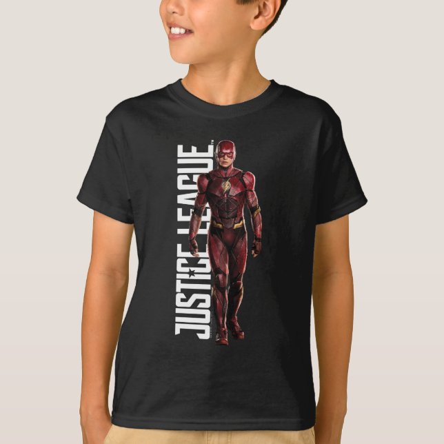 Justice League | The Flash On Battlefield T-Shirt (Front)