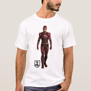 Justice League   The Flash On Battlefield T-Shirt