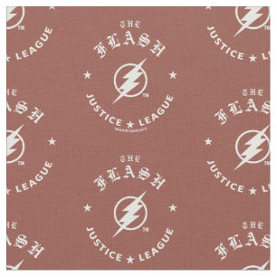 Justice League The Flash Retro Lightning Emblem Fabric