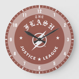 Justice League   The Flash Retro Lightning Emblem Large Clock