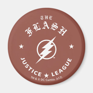 Justice League   The Flash Retro Lightning Emblem Magnet