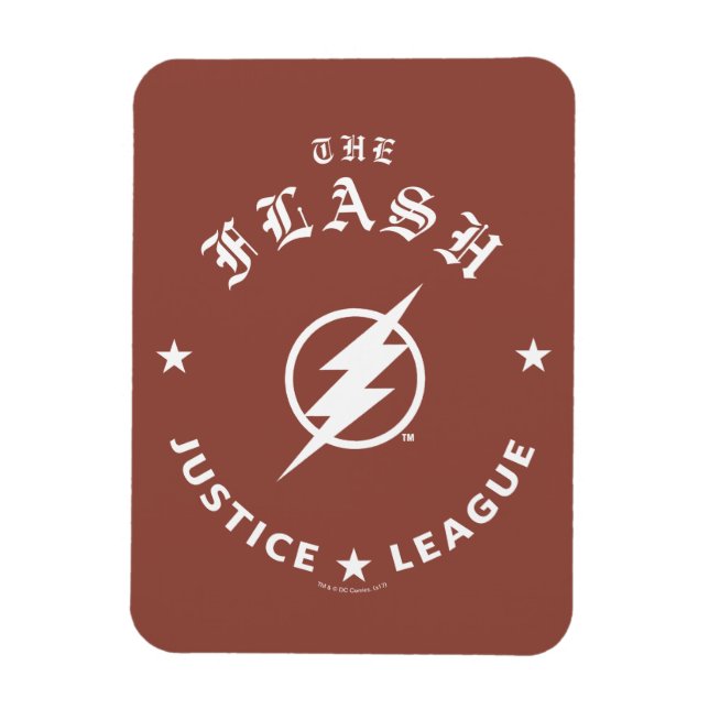Justice League | The Flash Retro Lightning Emblem Magnet (Vertical)