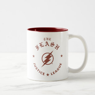 Justice League   The Flash Retro Lightning Emblem Two-Tone Coffee Mug