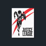 Justice League | The Flash Running Noir Pop Art Canvas Print<br><div class="desc">Check out this black and white stylised drawing of Justice League's The Flash as he runs at top speed. This pop art inspired graphic is accented by red dashes trailing behind The Flash.</div>