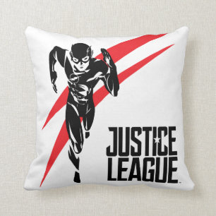 Justice League   The Flash Running Noir Pop Art Cushion