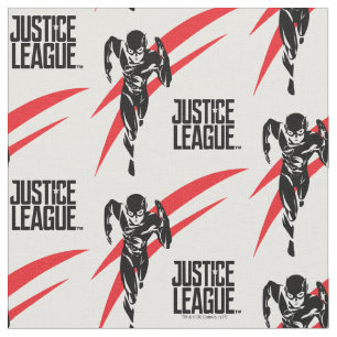 Justice League   The Flash Running Noir Pop Art Fabric
