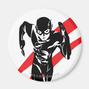 Justice League The Flash Running Noir Pop Art Magnet