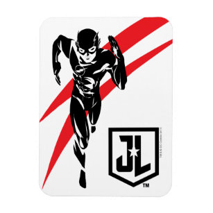 Justice League   The Flash Running Noir Pop Art Magnet
