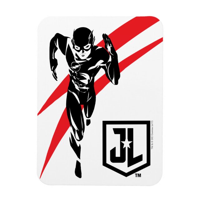 Justice League | The Flash Running Noir Pop Art Magnet (Vertical)