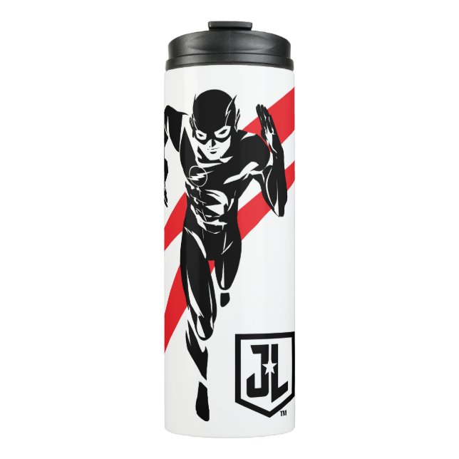 Justice League | The Flash Running Noir Pop Art Thermal Tumbler (Front)