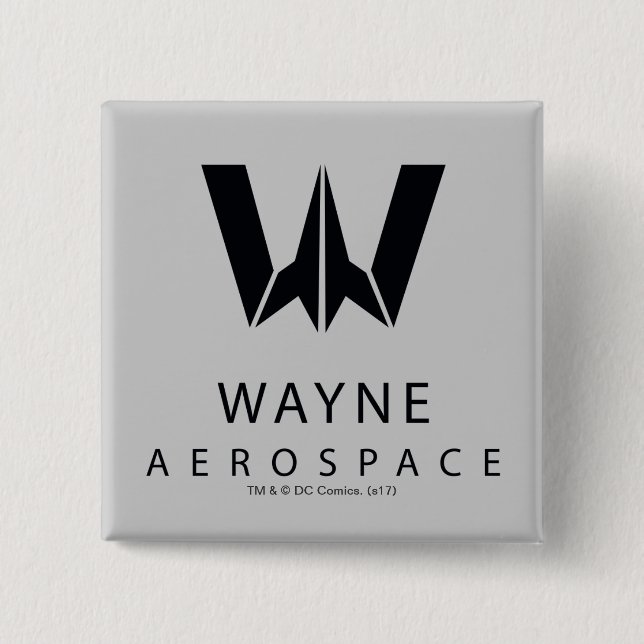 Justice League | Wayne Aerospace Logo 15 Cm Square Badge (Front)