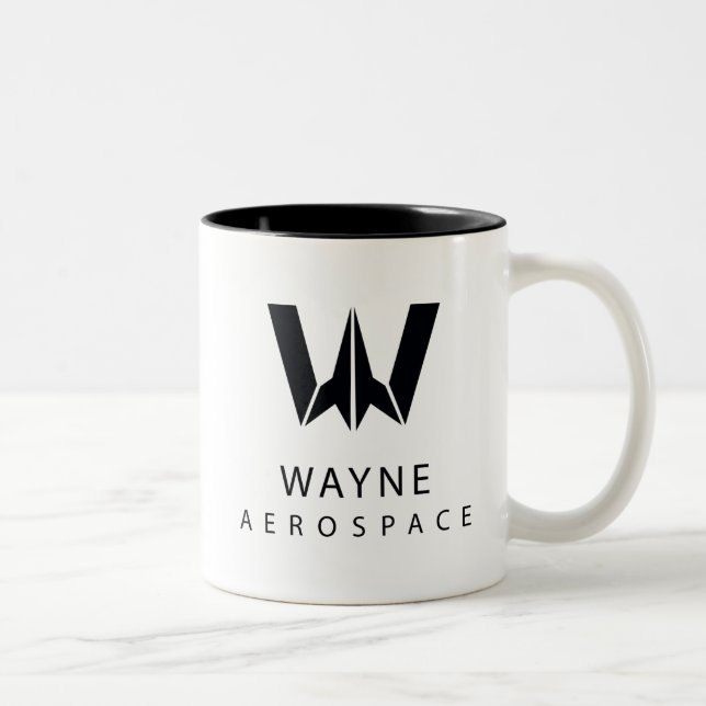 Justice League | Wayne Aerospace Logo Two-Tone Coffee Mug (Right)