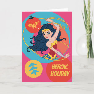 Justice League Wonder Woman Holiday Bauble Card