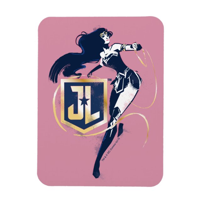 Justice League | Wonder Woman & JL Icon Pop Art Magnet (Vertical)