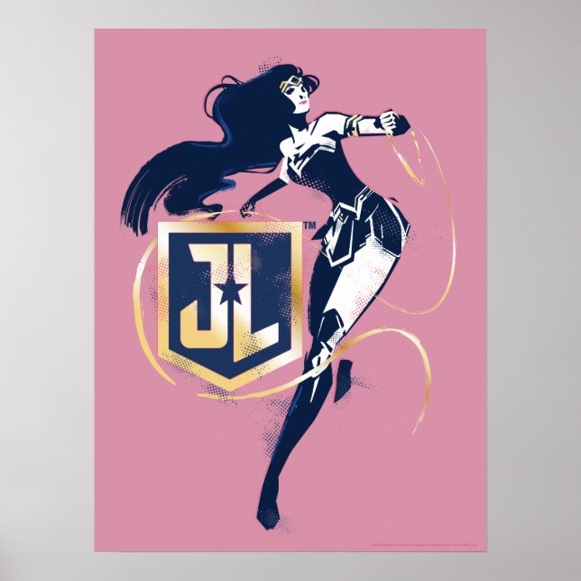 Justice League | Wonder Woman & JL Icon Pop Art Poster (Front)