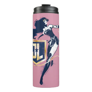 Justice League   Wonder Woman & JL Icon Pop Art Thermal Tumbler