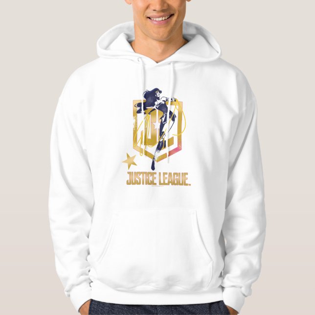 Justice League | Wonder Woman JL Logo Pop Art Hoodie (Front)