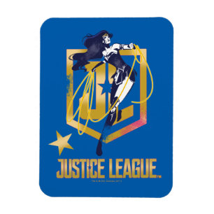 Justice League Wonder Woman JL Logo Pop Art Magnet