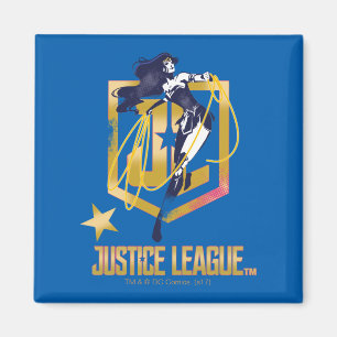 Justice League Wonder Woman JL Logo Pop Art Magnet