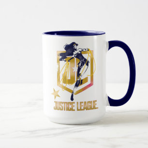 Justice League Wonder Woman JL Logo Pop Art Mug